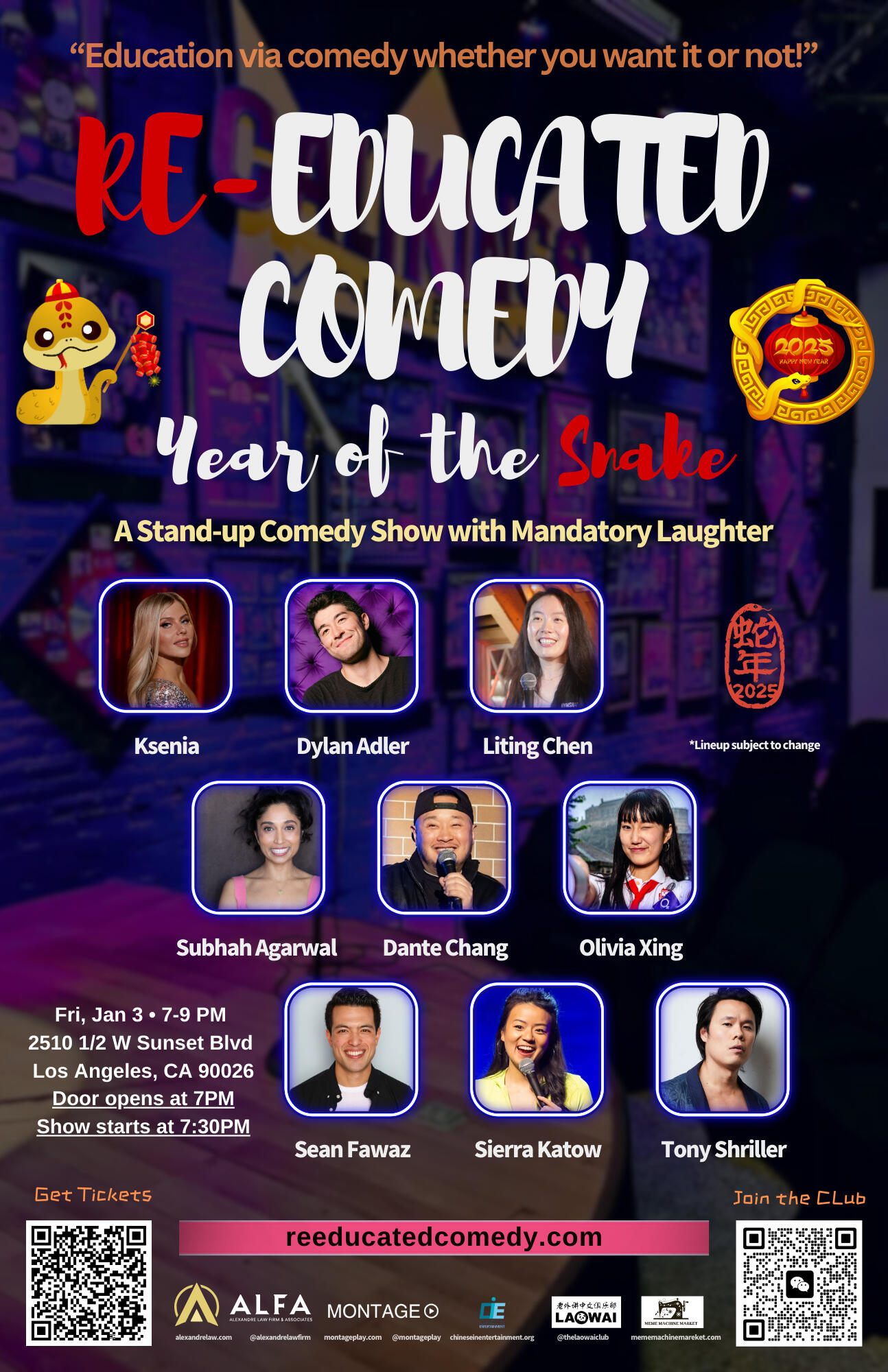 Re-educated Comedy @ CaliKings Studios Jan 03 comedy show.